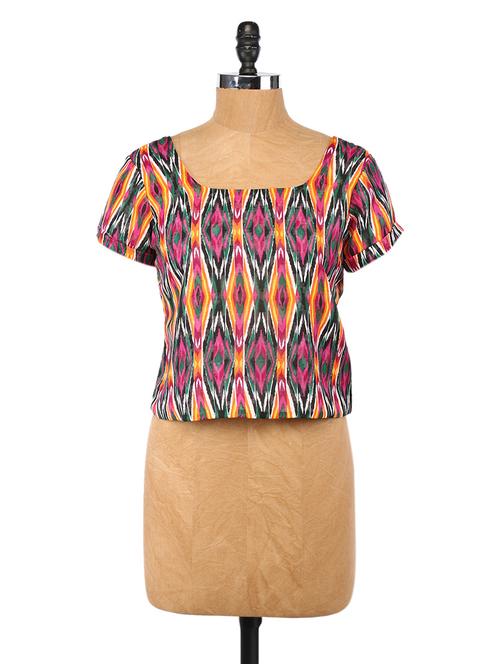 tribal printed crop top - 1101789 - Very Small Image - 1