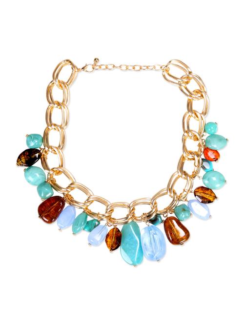 multi stoned short necklace - 11017931 - Very Small Image - 1