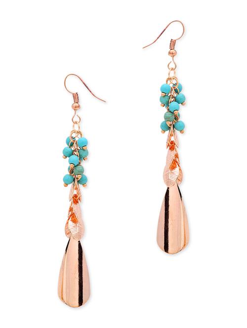 green metal drop earring - 11017969 - Very Small Image - 1