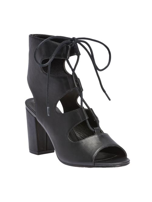 black faux leather sandals - 11018091 - Very Small Image - 1