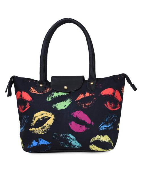 black printed canvas handbag - 1102039 - Very Small Image - 1