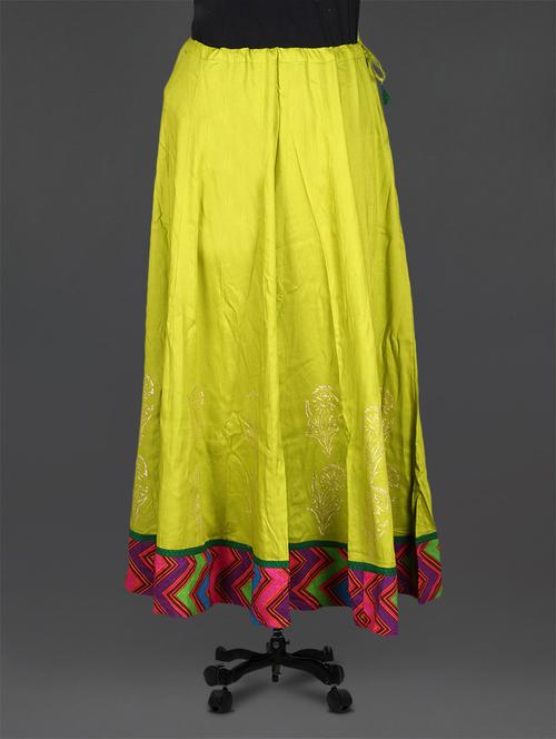 chevron print border long skirt - 1102650 - Very Small Image - 1