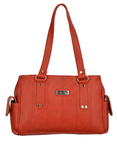 red leatherette handbag - 11026729 - Very Small Image - 1