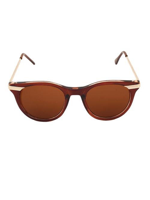 brown plastic round men sunglass - 11028315 - Very Small Image - 1
