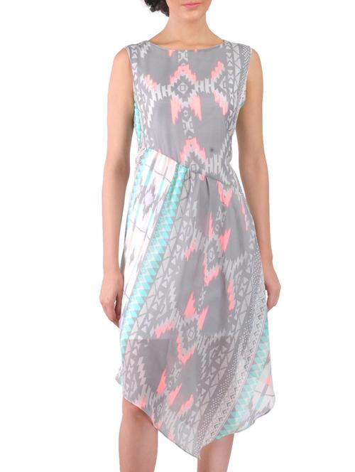 multicolour georgette dress - 11030158 - Very Small Image - 1