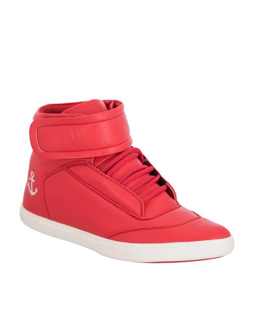 red leatherette sneakers - 11031806 - Very Small Image - 1