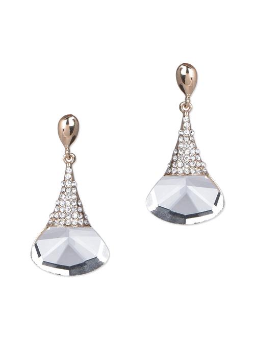 white stone embellished earrings - 1103286 - Very Small Image - 1