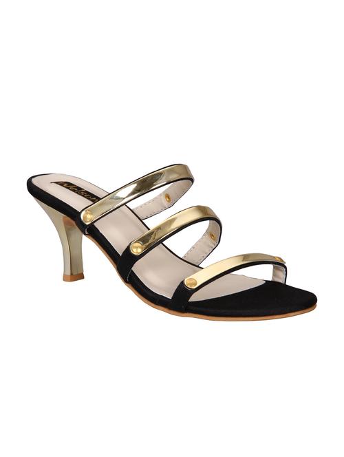 black leatherette slip on sandals - 11036233 - Very Small Image - 1