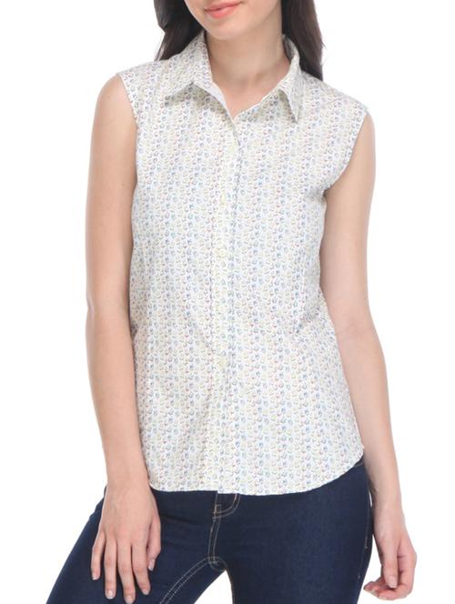 white floral print shirt - 11037688 - Very Small Image - 1