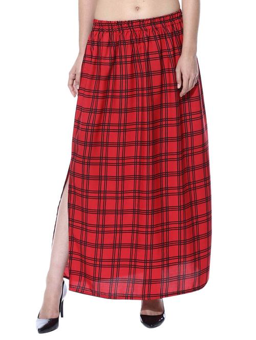 red crepe skirts - 11038375 - Very Small Image - 1