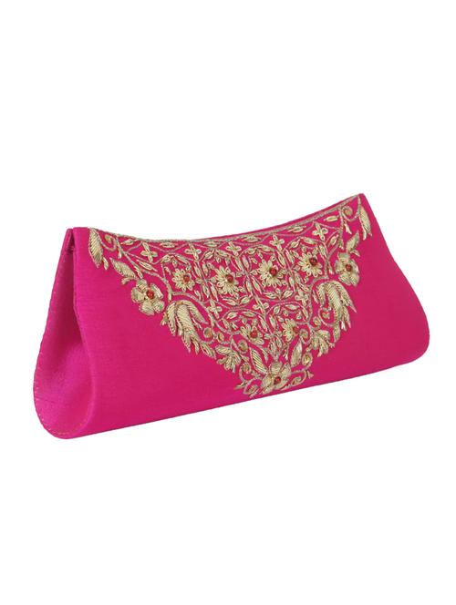 pink fabric clutch - 11040122 - Very Small Image - 1
