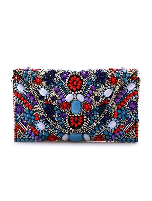 multi colored cotton clutch - 11044587 - Very Small Image - 1