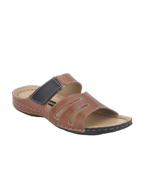 genuine leather tan sandals - 11044659 - Very Small Image - 1