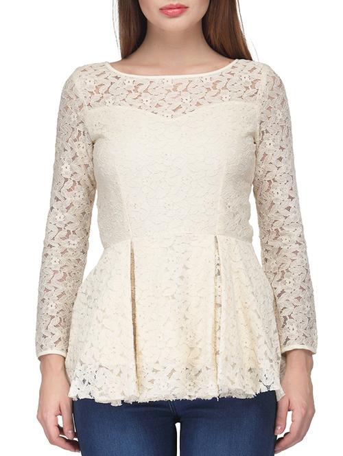 white poly crepe top - 11045585 - Very Small Image - 1