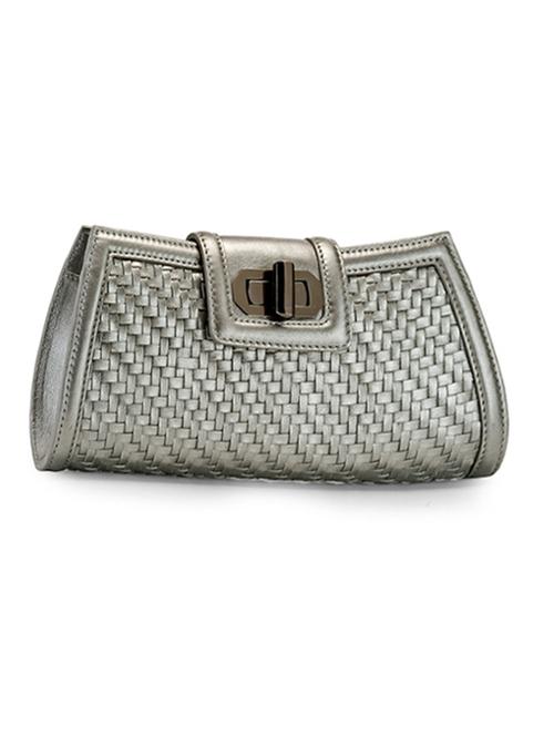 gunmetal leather clutch - 11050775 - Very Small Image - 1