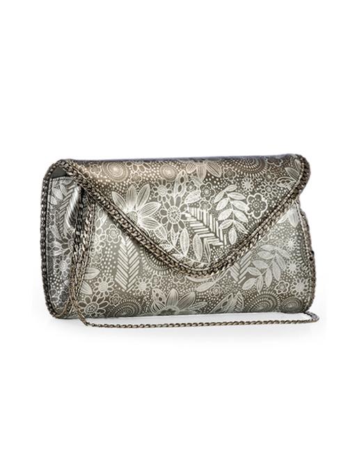 gunmetal leather clutch - 11050778 - Very Small Image - 1