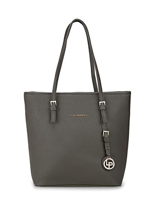 grey leatherette handbag - 11052019 - Very Small Image - 1
