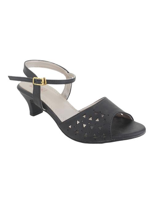 black leatherette sandals - 11052925 - Very Small Image - 1