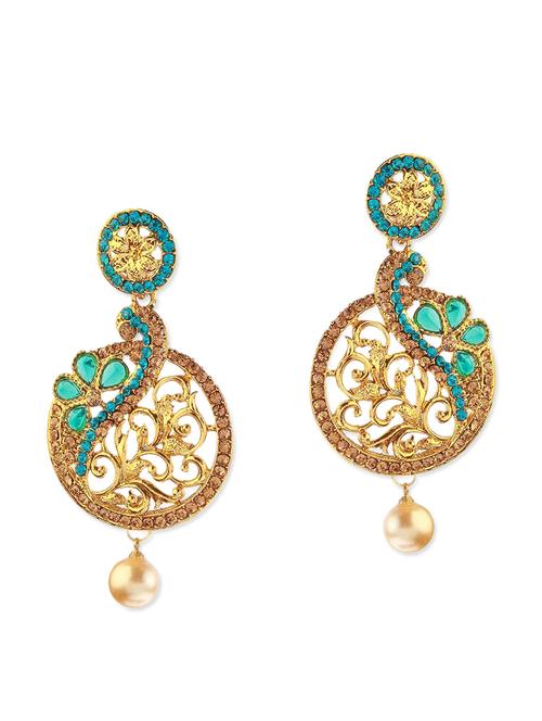 turquoise metal earring - 11053420 - Very Small Image - 1