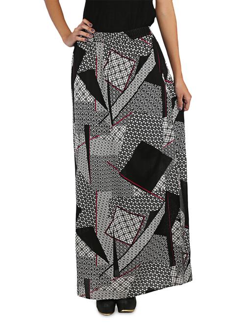 geometric print side slits skirt - 1105375 - Very Small Image - 1