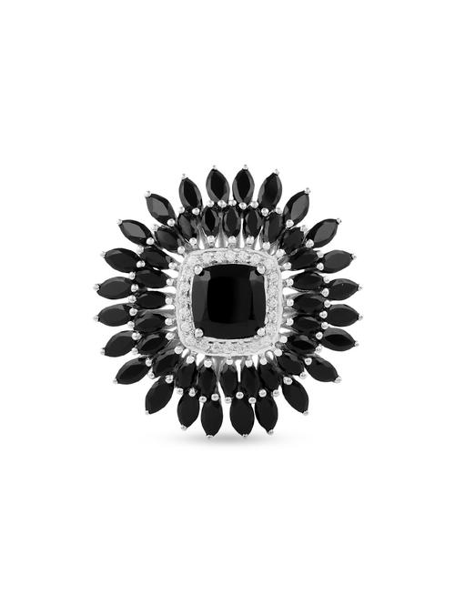 black silver ring - 11054120 - Very Small Image - 1