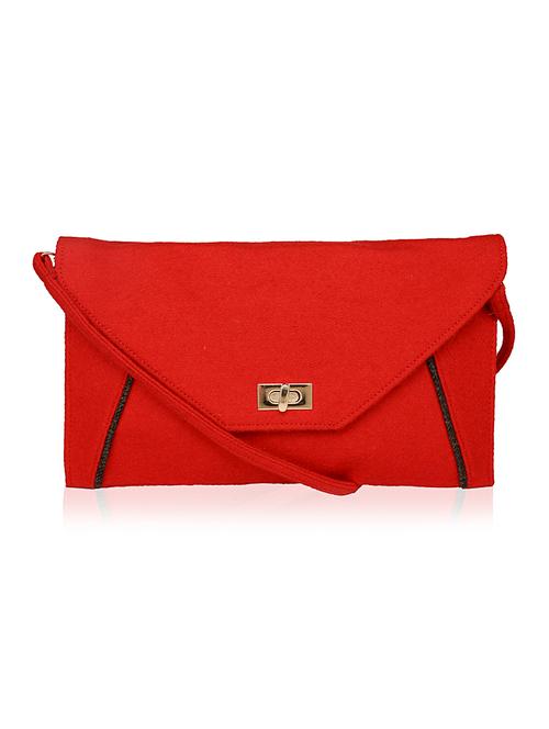 red leather envelope clutch - 11055131 - Very Small Image - 1