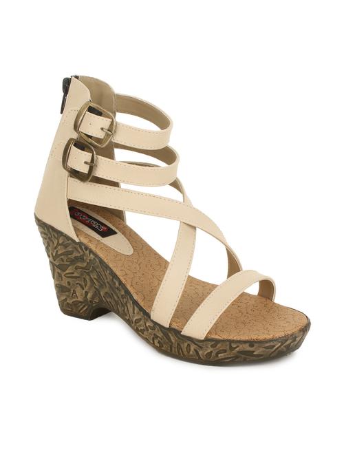beige leatherette sandal - 11056398 - Very Small Image - 1