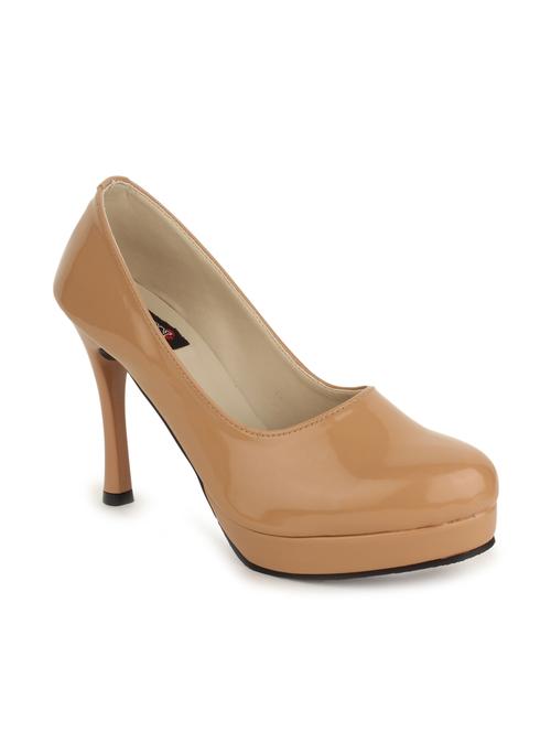 beige leatherette pump - 11058440 - Very Small Image - 1