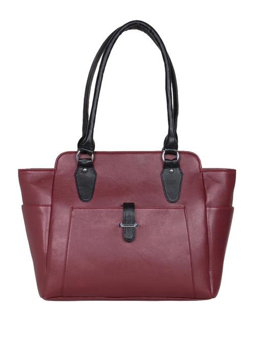 maroon leatherette handbag - 11062634 - Very Small Image - 1