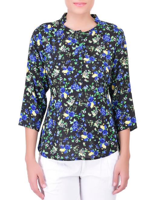 black rayon asymmetric top - 11062912 - Very Small Image - 1