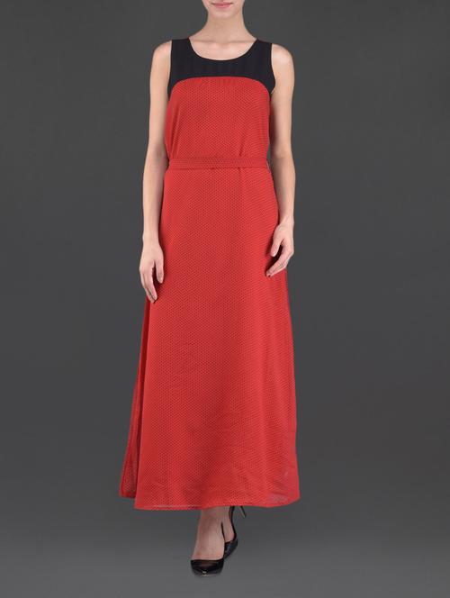 red sleeveless maxi dress - 1106451 - Very Small Image - 1