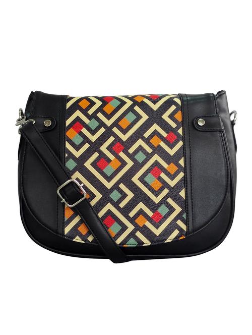 black faux leather sling bag - 11064745 - Very Small Image - 1