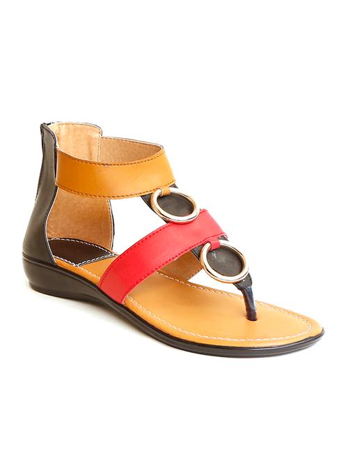 multi colored leatherette closed back sandals - 11066633 - Very Small Image - 1