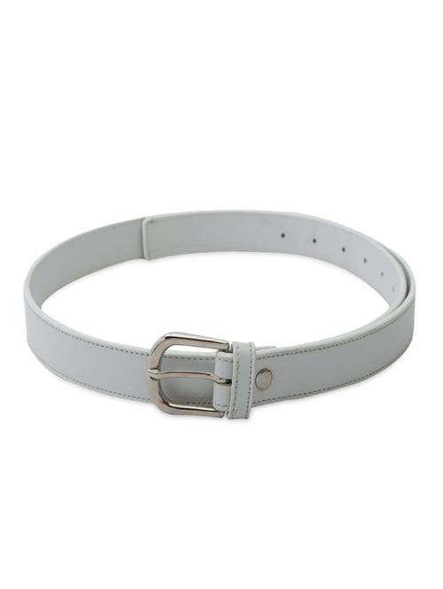 buckle closure white leatherette belt - 1106761 - Very Small Image - 1