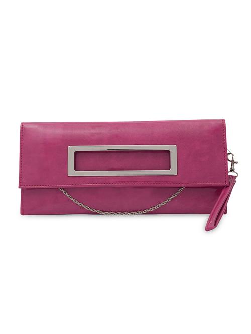 rectangular metal embellished pink foldover clutch - 1107002 - Very Small Image - 1