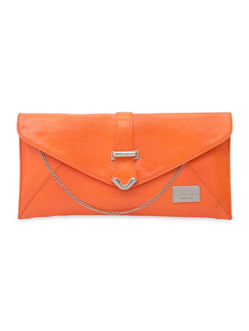 solid orange envelop inspired clutch - 1107020 - Very Small Image - 1