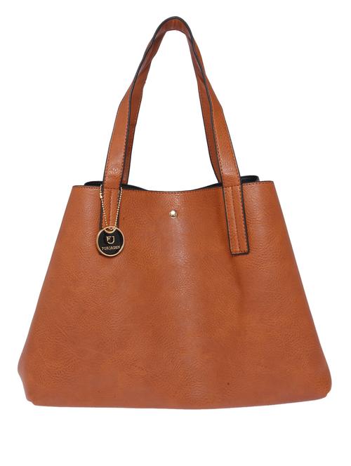 brown faux leather handbag - 11072239 - Very Small Image - 1