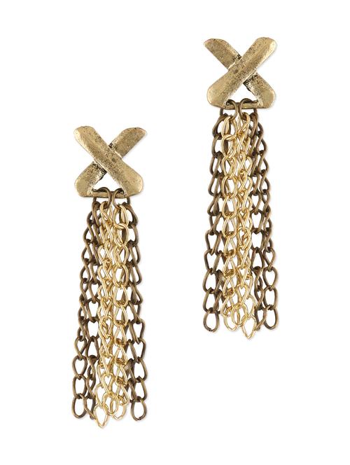 multiple chain tussle earrings - 1107227 - Very Small Image - 1