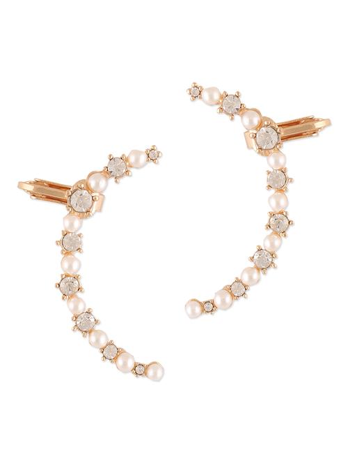 pearl crystal embellished ear cuff - 1107254 - Very Small Image - 1