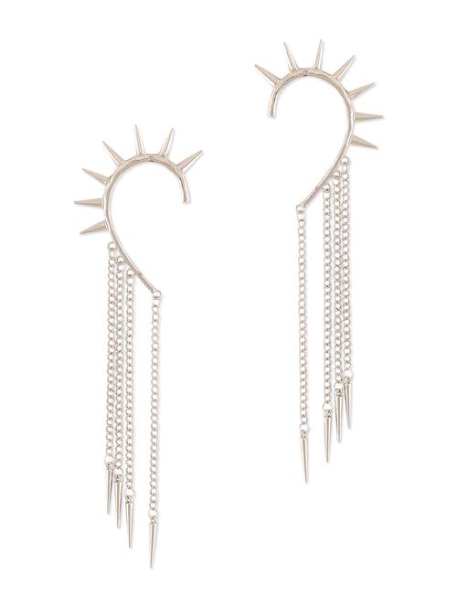 silver spike hanging chain ear cuff - 1107255 - Very Small Image - 1