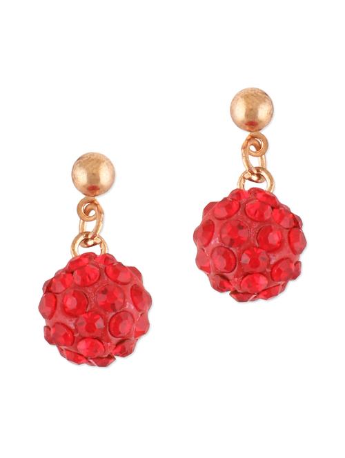 red stone ball earrings - 1107256 - Very Small Image - 1