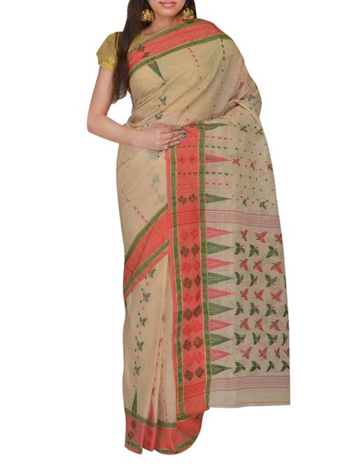 light beige cotton saree - 11077016 - Very Small Image - 1