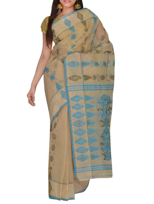 Geometrical woven saree with blouse - 11077029 - Very Small Image - 1