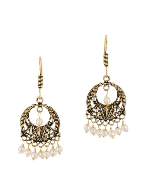 gold, black , white brass earring - 11083682 - Very Small Image - 1