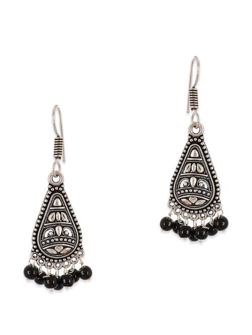 silver, black brass earring - 11083764 - Very Small Image - 1