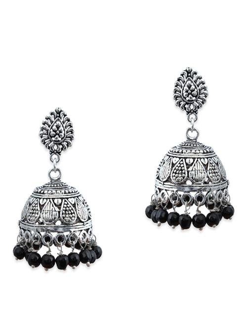 silver, black brass earring - 11083787 - Very Small Image - 1