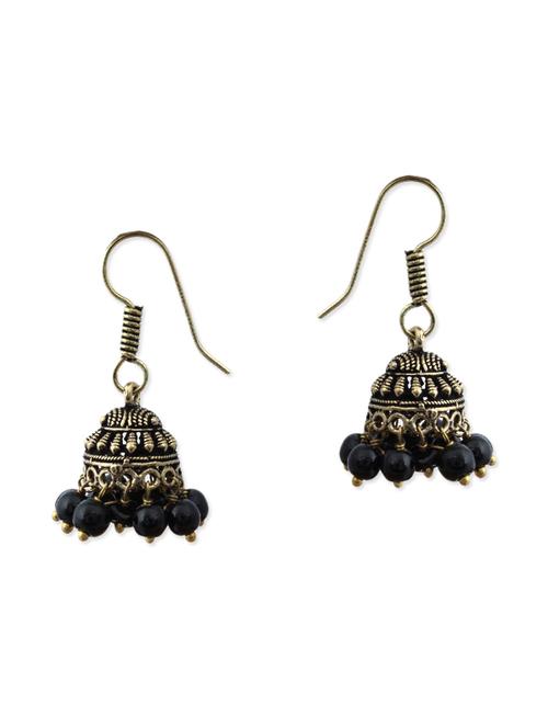 gold, black brass earring - 11083796 - Very Small Image - 1
