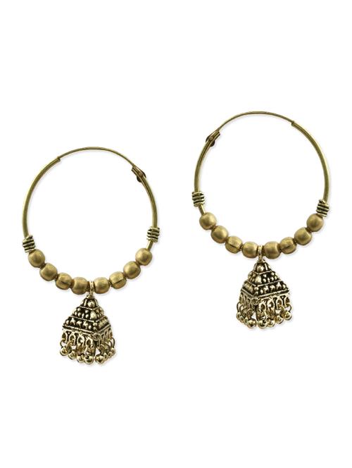 gold, black brass earring - 11083818 - Very Small Image - 1