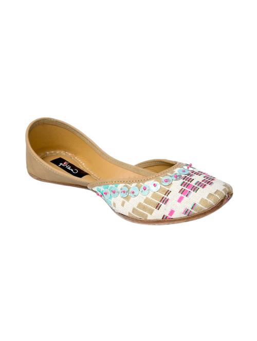 multi coloured embellished pure leather juttis - 11083965 - Very Small Image - 1