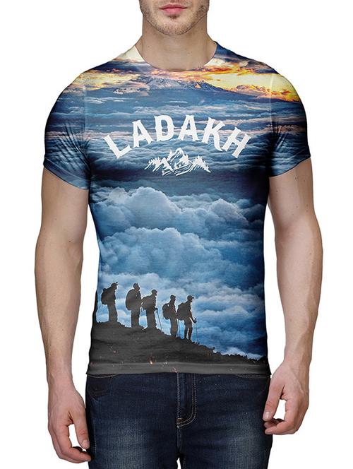 multicoloured graphic print polycotton t-shirt - 11088453 - Very Small Image - 1